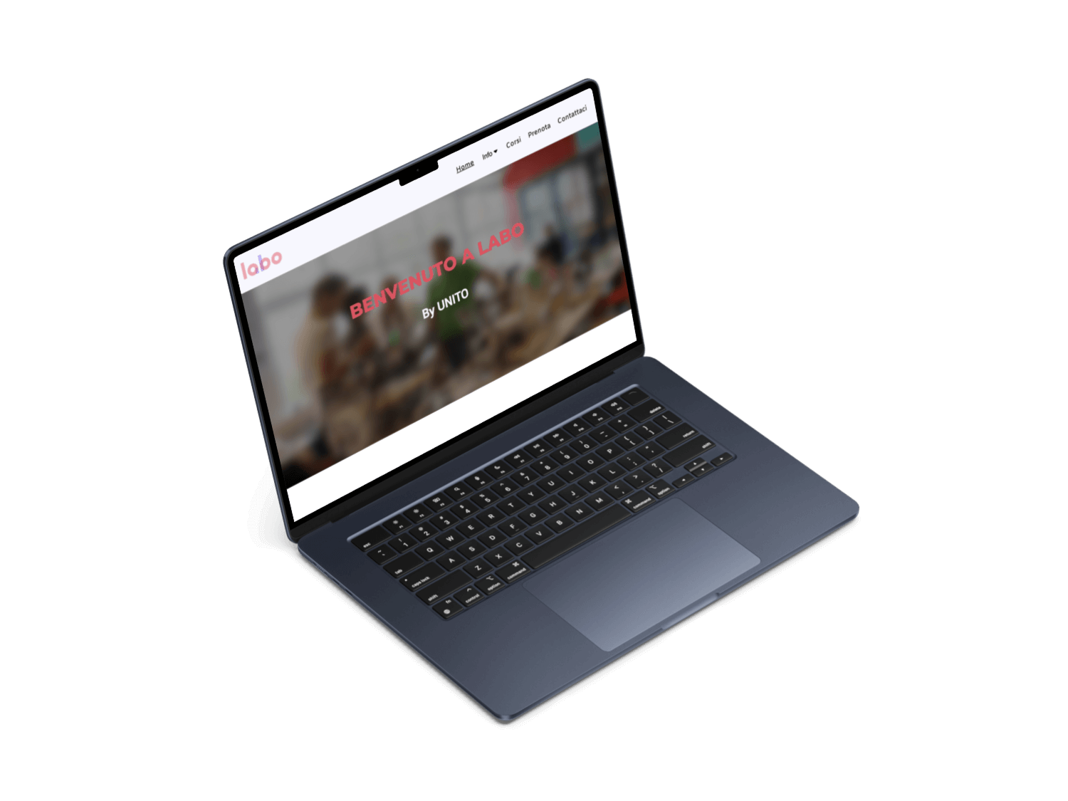 Mockup sito web Labo realizzato da Michele Sandoná