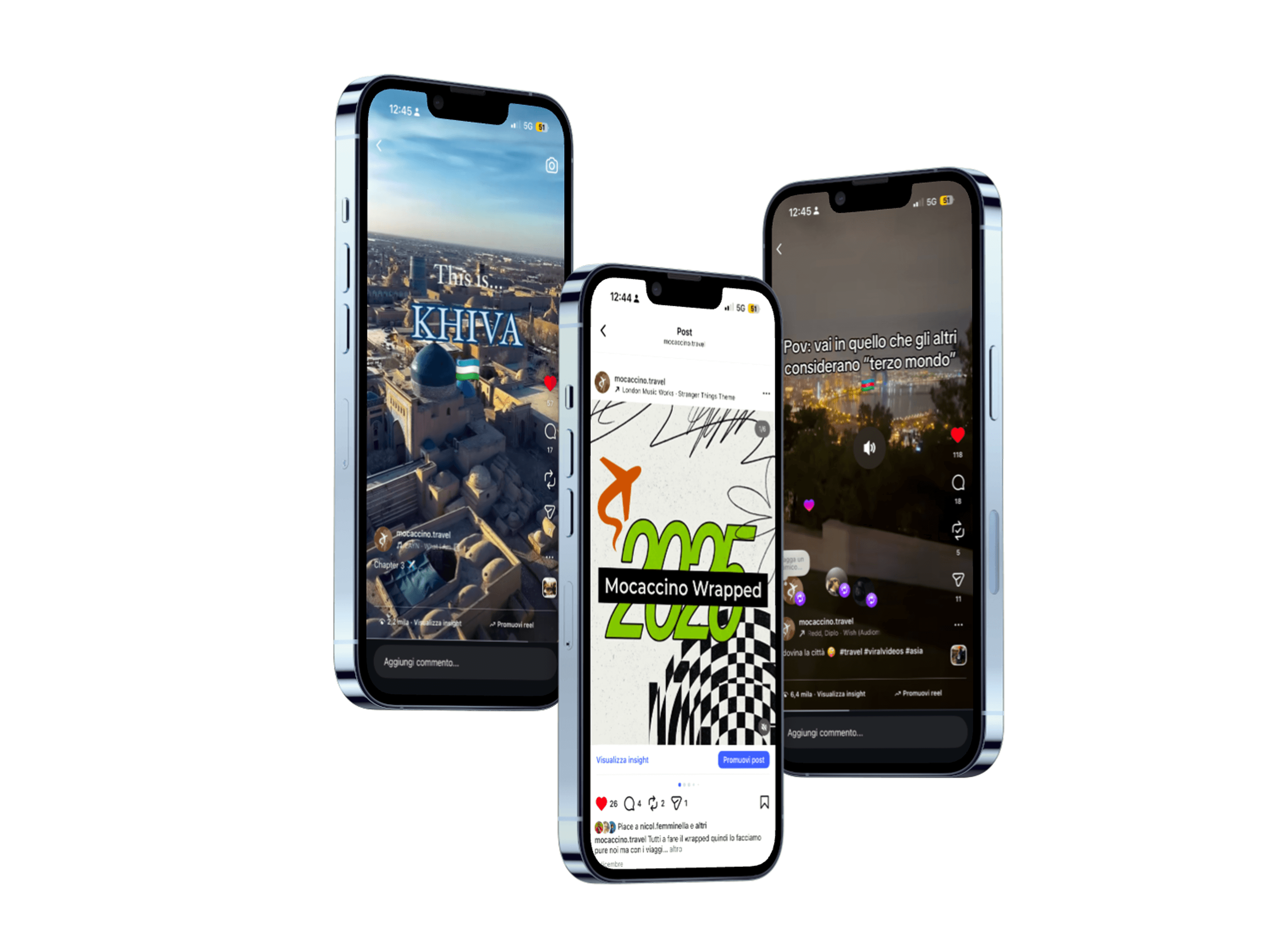Mockup progetto Mocaccino Travel realizzato con wordpress