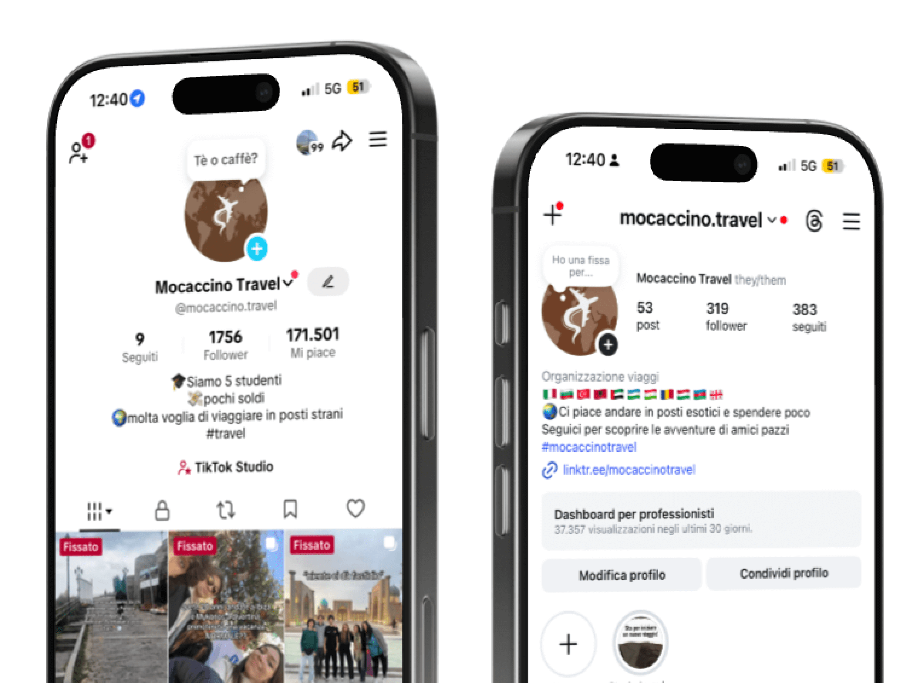 Dettaglio progetto Mocaccino Travel realizzato da Michele Sandoná